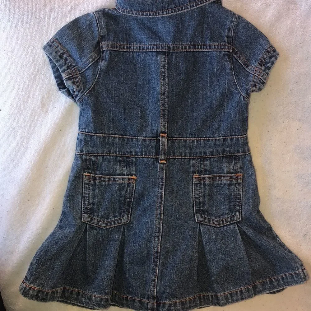 Excellent Vintage Girls 18M Carters Denim Dress